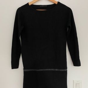 COS Merino Wool Black Dress Leather XS / S